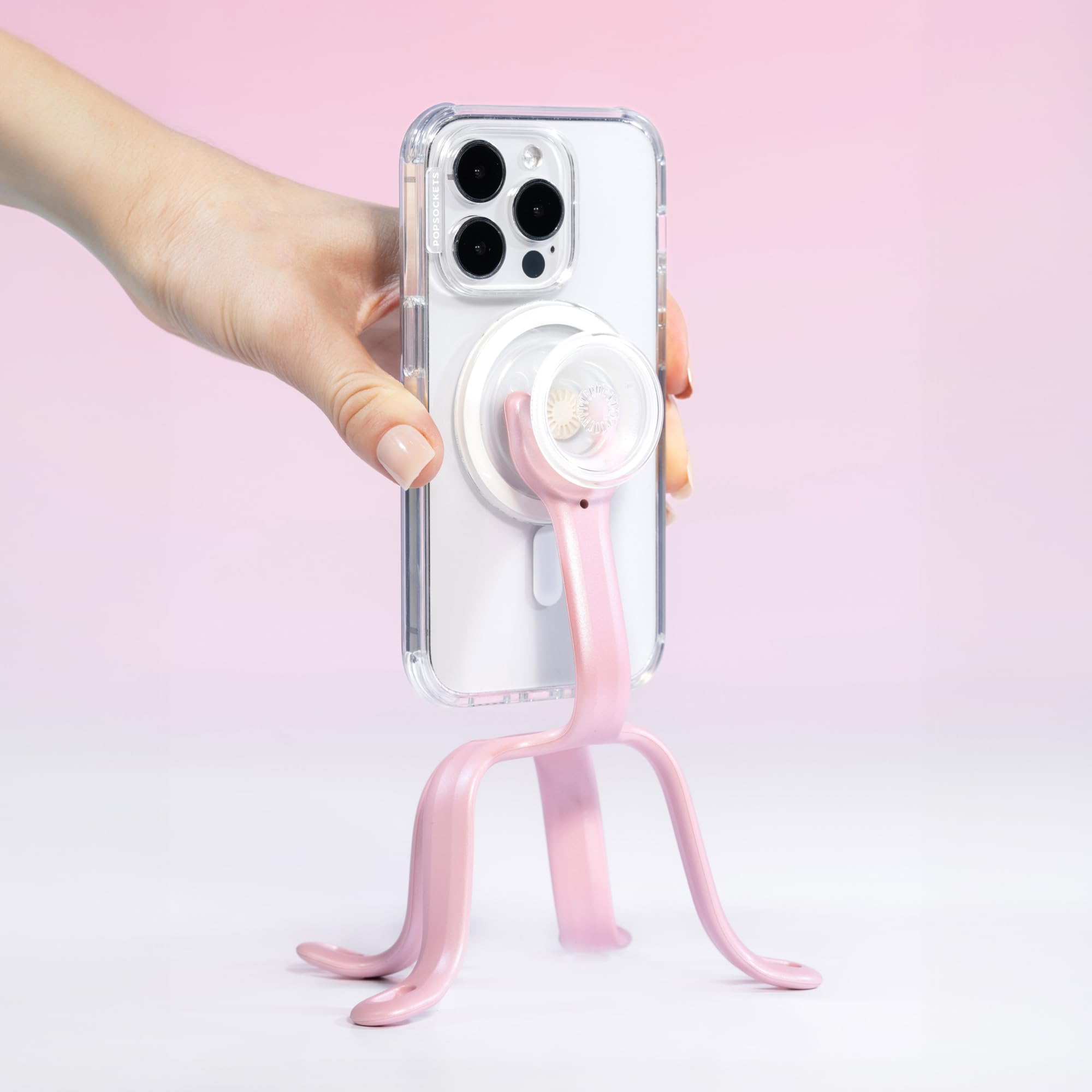 PopSockets Flexible Phone Mount & Stand, Phone Tripod Mount, Universal Device Mount - Flex-Pinky