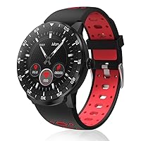 Women Smart Watch Men's Smartwatch Android iOS Sports Watch Men Smartwatch Watch IP67 Waterproof,Benrenshangmao (Color : Red)