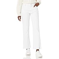 The Drop Women's Ian Mid Rise Relaxed Straight Side Slit Detail