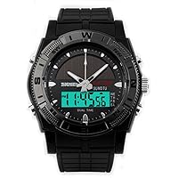 Solar Powered Waterproof Wrist Watches with Silicone Band