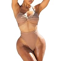 Bathing Suit Top Plus Size Tummy Control Bikini Sets for Women Full Coverage Bottoms High Rise Woman's Bathin