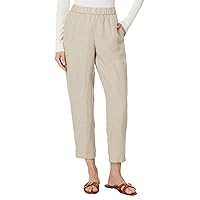 Eileen Fisher Women's Petite High Waisted Tapered Ankle Pants
