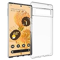 Google Pixel 6 Pro Case Clear,Thin Slim Soft Silicone Flexible TPU Gel Skin Anti-Scratch Shockproof Protective Case Cover for Google Pixel 6 Pro,Crystal Clear