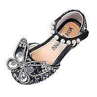 Fashion Summer Girls Sandals Dress Performance Dance Shoes Rhinestone Cartoon Butterfly Shape Girls Sandals Size 12