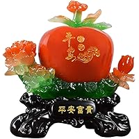 Feng Shui Ornaments Statues Resin Apple Decoration Home Decoration Living Room Entrance Wine Cabinet Mascot Craft Decoration Birthday Gift