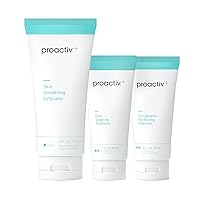 Proactiv+ 3 Step Advanced Skincare Acne Treatment - Benzoyl Peroxide Face Wash, Salicylic Acid Exfoliator for Face and Pore Minimizer - 90 Day Complete Acne Skin Care Kit