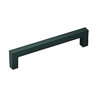 Amerock | Cabinet Pull | Matte Black | 5-1/16 inch (128 mm) Center-to-Center | Monument | 1 Pack | Drawer Pull | Drawer Handle | Cabinet Hardware
