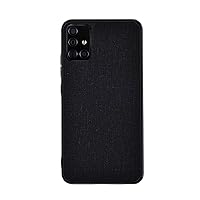 Light Thin Comfortable Skin-Friendly Canvas Phone Case for Samsung Galaxy S23 S22 S21 S20 Ultra Plus FE Back Cover. Personalized Popular Creative Durable Bumper(Black,S21 Plus)