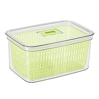 Oggi Store Fresh Veggie Bin- Kitchen Organization, Refrigerator Organizer Bins, Food Storage Containers, Vegetable Storage, Clear