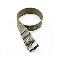 Single Pass NATO Style Special Fabric Wrist Bracelet Watch Strap 20 MM 22MM Nylon NATO Watchband (Color : Khaki, Size : 20mm)