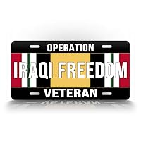 SignsAndTagsOnline Operation Iraqi Freedom Veteran License Plate Patriotic Auto tag Iraq War Vet