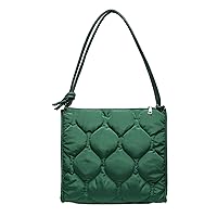 Oichy Puffer Shoulder Bag for Women Quilted Puffy Handbag Lightweight Padded Tote Bag Ladies Casual Purses Bucket Bag