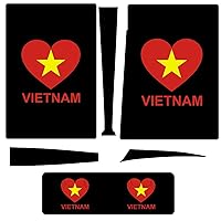 Love Vietnam Fashion Sticker Compatible with P-S-5 Controller & Console 3 Pack Disc Edition PVC Skin Decal