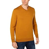 Club Room Mens Merino Knit Sweater, Yellow, XX-Large