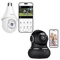 Outdoor Camera & Indoor Camera, Home Security Camera with Phone APP