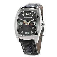 Mens Analogue Quartz Watch with Leather Strap CT7504-02, Black/White, 40mm, Strap