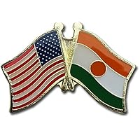 AES Wholesale Pack of 50 USA American & Niger Country Flag Bike Hat Cap lapel Pin