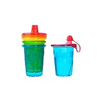 The First Years Take & Toss Toddler Straw Cups - Multicolored Toddler Cups with Straws - Toddler Sippy Cups and Party Supplies - Baby Feeding Essentials - 10 Oz - 4 Count (Pack of 1)