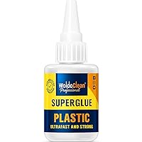 Super Glue for Plastic 25g for Instant Strength - Waterproof, Heat-Resistant, Clear Glue with Precise Nozzle