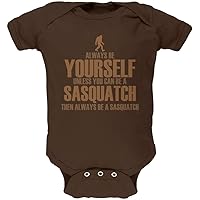Old Glory Always Be Yourself Sasquatch Brown Soft Baby One Piece - 12-18 Months