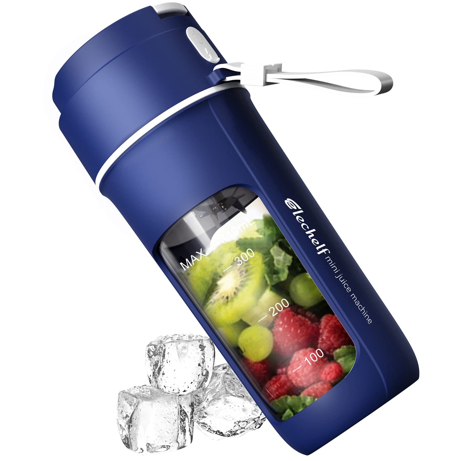 Tenswall Portable, Personal Size Smoothies and Shakes, White Handheld Fruit  Mach