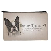 GRAPHICS & MORE Boston Terrier Dog Breed Makeup Cosmetic Bag Organizer Pouch
