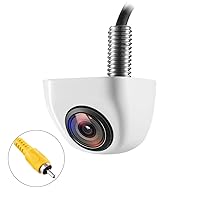 White Backup/Front View Camera - IP69K Waterproof Great Night Vision HD and Super Wide Angle Metal OEM Style White Reverse Rear View Backup Camera for Cars Pickup Trucks SUVs RVs Vans (White)