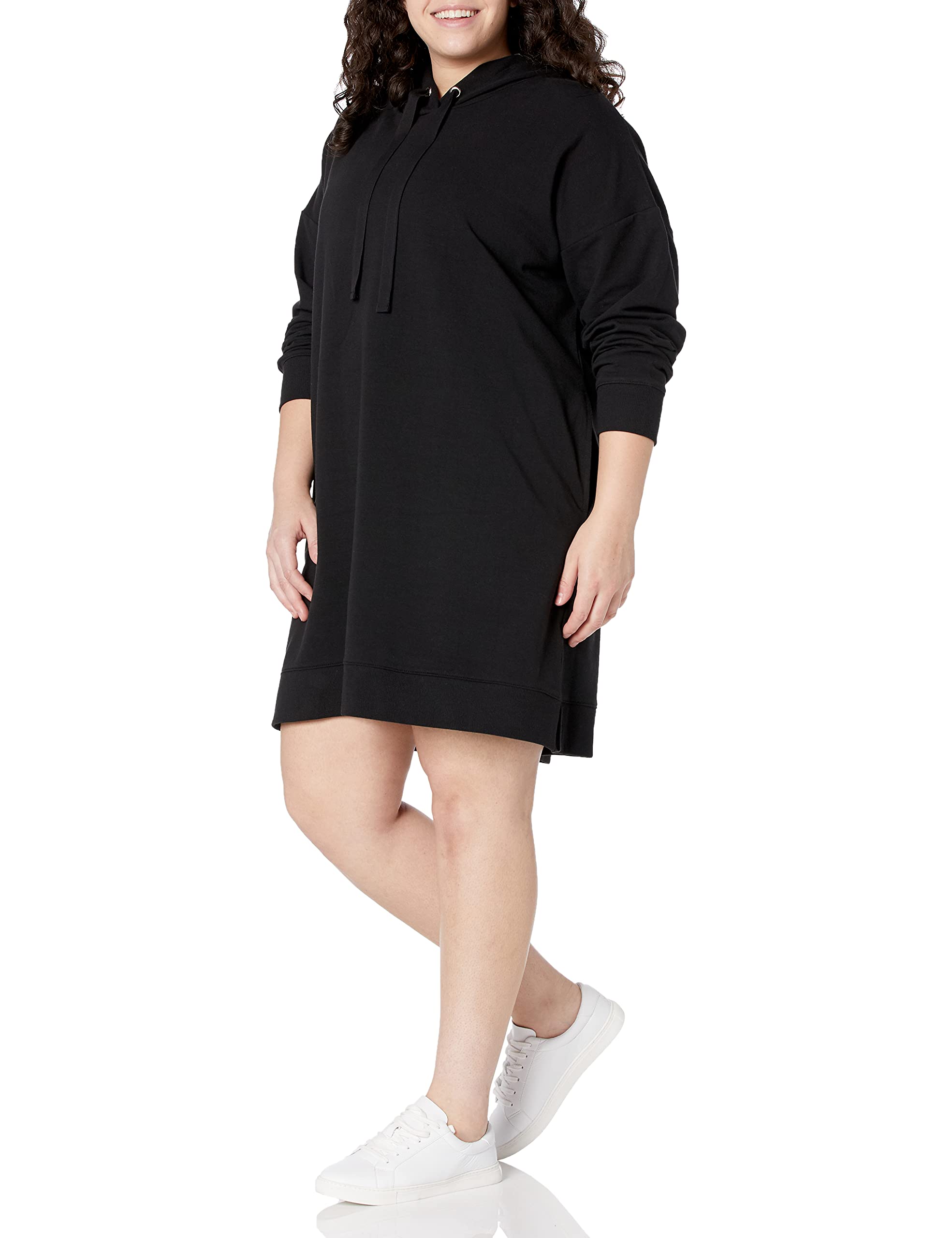 The Drop Women's Iona Long-Sleeve Hooded Mini Sweatshirt Dress