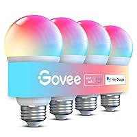 Smart Light Bulbs 1200 Lumens, Color Changing Light Bulbs RGBWW Dimmable, Works with Alexa & Google Assistant, Color Lights Bulb, 12W 85W Equivalent A19 LED Bulbs for Bedroom Living Room, 4 Pack