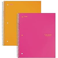 Five Star Spiral Notebooks, 1 Subject, College Ruled Paper, 100 Sheets, 11