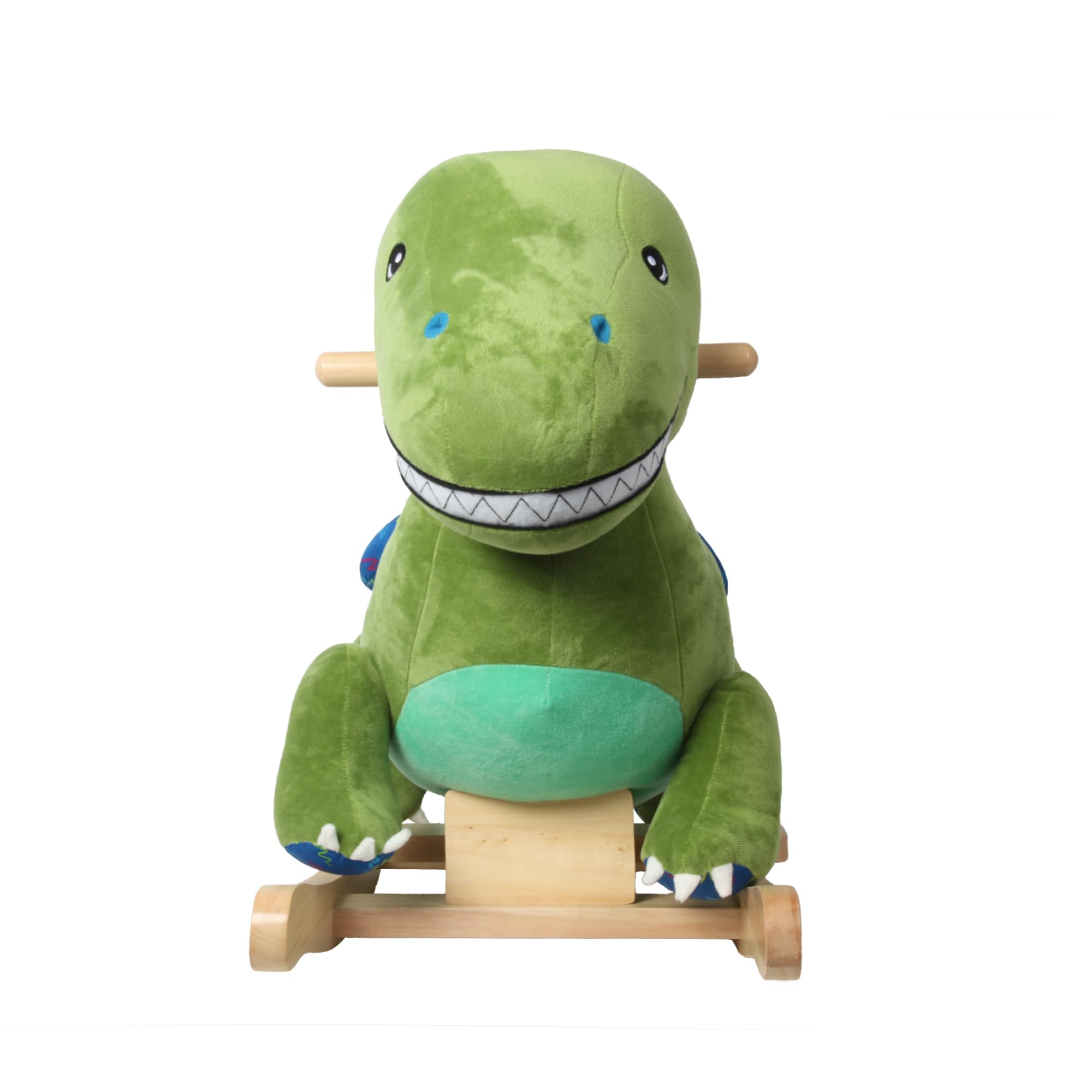 Linzy Toys Green Dinosaur Baby Rocker, Kids Ride on Toy for Toddlers Age 1+, Infant (Boy/Girl) Plush Animal Rocker, Green,(37629), 23.6 x 13.7 x 19.6 inches