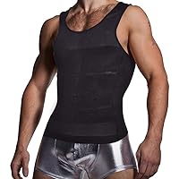 Mens Compression Tank Top Slimming Body Shaper Vest Shirts Abs Slim Gym