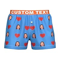 SOUFEEL Personalized Boxers Briefs with Picture, Custom Face Underwear with Your Name