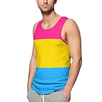 Pansexual Pride Flag Men's Sleeveless Vest Fashion Print Tank Tops Shirt For Casual Gym Workout