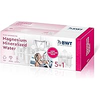 BWT 6-Pack Long Life Mg2+ Cartridge for Water Filters, 120-Liter Capacity