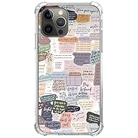 Bible Verses Aesthetic Case Compatible with iPhone 15 Pro, Cute Indie Christian Postive Quotes Case for iPhone 15 Pro, Trendy Cool TPU Bumper Phone Case Cover