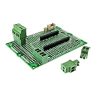 qGround DIY IOT AFC PCB Kit, prototyping PCB for ESP32 Cellular LoRa WiFi Board with Installed Feather Compatible connectors, Grove JST I2C and Terminal connectors