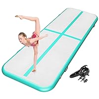 ZENOVA Inflatable Gymnastics Mat Tumble Track Air Tumbling Mat Floating Water Mat 10FT/13FT/16FT 4 inches Thickness for Home Use Tumbling, Training, Cheerleading,Yoga,Water Lake with Electric Air Pump