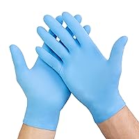 Style Setter Powder-Free Nitrile Disposable Exam Gloves, Industrial Medical Examination, No Latex Rubber, Non-Sterile, Food Safe, Textured Fingertips, Ultra-Strong, Pack of 100, Blue-Size Extra Large