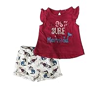 Cutie Pie Infant Girls Pink I'm 99% Sure I'm A Mermaid Baby Outfit Shorts & Shirt Set