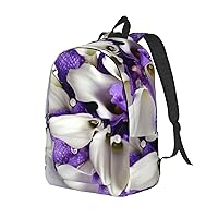 Canvas Backpack For Women Men Laptop Backpack Bunch Of Flowers Travel Daypack Lightweight Casual Backpack