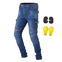 Bike Motorcycle Motorbike Riding Jeans Men Denim Jeans Motocross Racing Pants with 4 X Armored Pads
