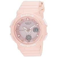 Casio Baby-G Alarm World Time Quartz Analog-Digital Pink Dial Ladies Watch BGA-250-4ADR