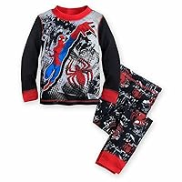 Marvel Spider-Man 2 PC Long Sleeve Cotton Tight Fit Pajama Set Boy Size 6