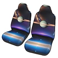 Cosmic Saturn Car seat Covers Front seat Protectors Washable and Breathable Cloth car Seats Suitable for Most Cars