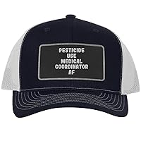 Pesticide Use Medical Coordinator AF - Leather Black Patch Engraved Trucker Hat
