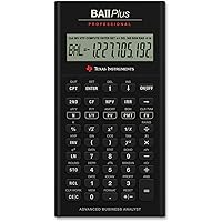 Texas Instruments Baiiplus Pro Financial Calculator, 10-Digit LCD