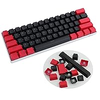 Keycaps, 61 Keycaps PBT Keycaps OEM Profile 60% Keycaps Two-Color Backlight Mechanical Keyboard Keycap for 60 Percent Cherry MX Switch Keyboard Keys (Only Sell Keycaps)