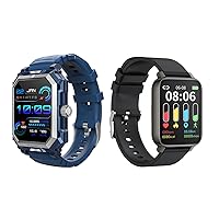 Military Smart Watches for Men (Answer/Dial Call) Tactical Rugged IP69k Waterproof Titanium Smartwatch for Android iOS Phones Outdoor Sports with Step Counter