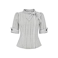 Womens Eyelet Embroidery Blouse
